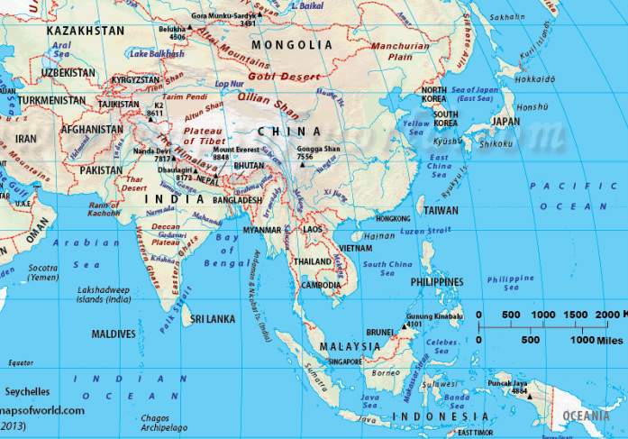 Major Sub-Regions - East Asia